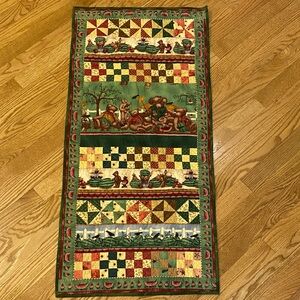 Quilted Wall Hanging Decor Bears Watermelon